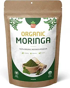 Βιολογική Moringa Leaf Powder – USDA Certified Green Superfood 