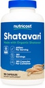 Nutricost Shatavari 600mg, 180 Capsules, 180 Servings - CCOF Certified Made with Organic Shatavari, Non-GMO, Gluten Free, Vegetarian Friendly