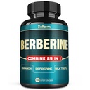 Satoomi 25in1 Berberine Supplement - Βερβερίνη Hcl - Κεϋλάνη Κανέλα - Γαϊδουράγκαθο γάλακτος και περισσότερα
