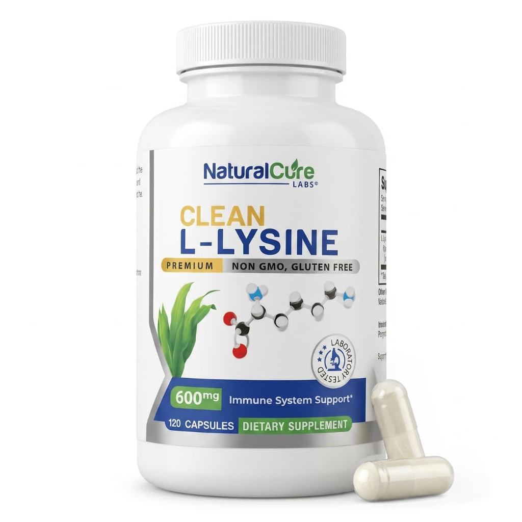 Εργαστήριο Φυσικής Θεραπείας Καθαρίστε L-Lysine 600mg, 120 Κάψουλες 