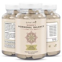 Hormone Balance for Women – Natural Female Energy & Mood Pills – Hot Flashes Menopause Relief Supplement with Vitex Chasteberry, Dong Quai, Maca Root Powder, Ginseng – 90 Veggie Capsules