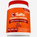 C-Salts Vitamin C Powder Supplement - 100% Αμιγής Υψηλής Δόσης Ρυθμιζόμενη Βιταμίνη C Κόνις για Ανοσολογική Υποστήριξη - Οργανική, Χωρίς Ζάχαρη, Vegan, Μη-GMO, Στομάχι-Φιλική, Πορτοκαλί Αίμα 8oz
