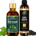 Herbal Goodness Oil of Oregano with Black Seed Oil - Organic, Cold Pressed, Gluten Free, Essential Oils for Skin, Vitamin E, Black Cumin Seed Oil for Wellness Support - 2-Pack Bundle