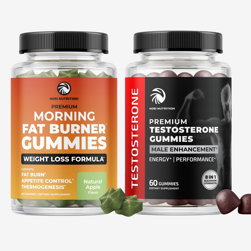 Πρωινή λίπος εγκαύματα Gummies & τεστοστερόνη Booster Suppplement 