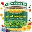 Oil of Oregano with Black Seed Oil Filled Gummies - 2 Months Supply - Aceite De Oregano Capsulas Alternative, Carvacrol & Thymoquinone with VE, VC, D3, Zinc, Liposomal Form, Sugar Free, Berry Flavor