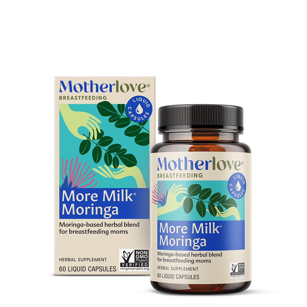 Motherlove More Milk Moringa (60 Liquid caps) Moringa-Βασισμένο συμπλήρωμα Γαλουχίας για την υποστήριξη της προσφοράς γάλακτος μαστού—Non-GMO, Βιολογικά Βότανα, Vegan, Kosher