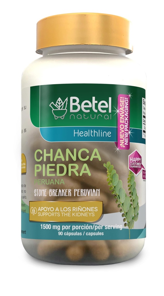Betel Natural Premium Chanca Piedra (Stone Breaker) Capsules 1500 mg Per Serving - All Natural Urinary Tract Support - 90 Capsules