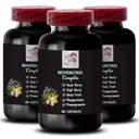 Berry Antioxidants - RESVERATROL COMLEX - Acai Berry Boost, Daily Energy, Elderberry Strength, Goji Berry Power, Hydration Factor, Blueberry Balance, Flavorful Boost 3 Bottles 180 Capsules