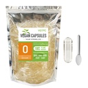 Empty Capsules Size 0 Vegan - 500 Count Clear Empty Plant-Based Capsules -Kosher Certified, Halal Certified, for DIY Supplement Filling