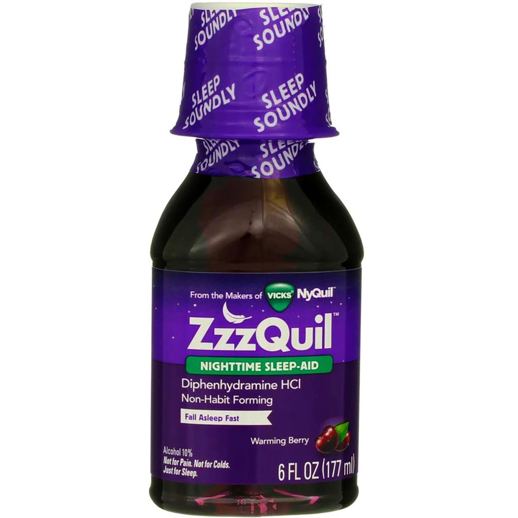 ZzzQuil Nighttime Sleep Aid - Liquid - 6 oz, Pack of 5