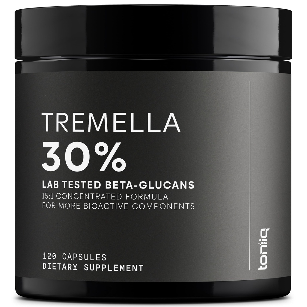 Tremella Mushroom Ultra High Potency 15:1 Extract με 30% Beta Glucans - Καθαρή & συμπυκνωμένη Φόρμουλα - Εργαστήριο Τρίτου Μέρους Δοκιμασμένο για Καθαρότητα & Ποιότητα - 120 Κάψουλες