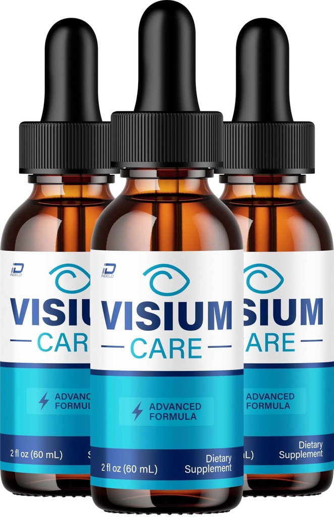 Visium Care Advanced Formula Drops, VisiumCare All Natural Liquid Drops for Daily Eye Health Support - 3 Bottles - 3 Month Supply