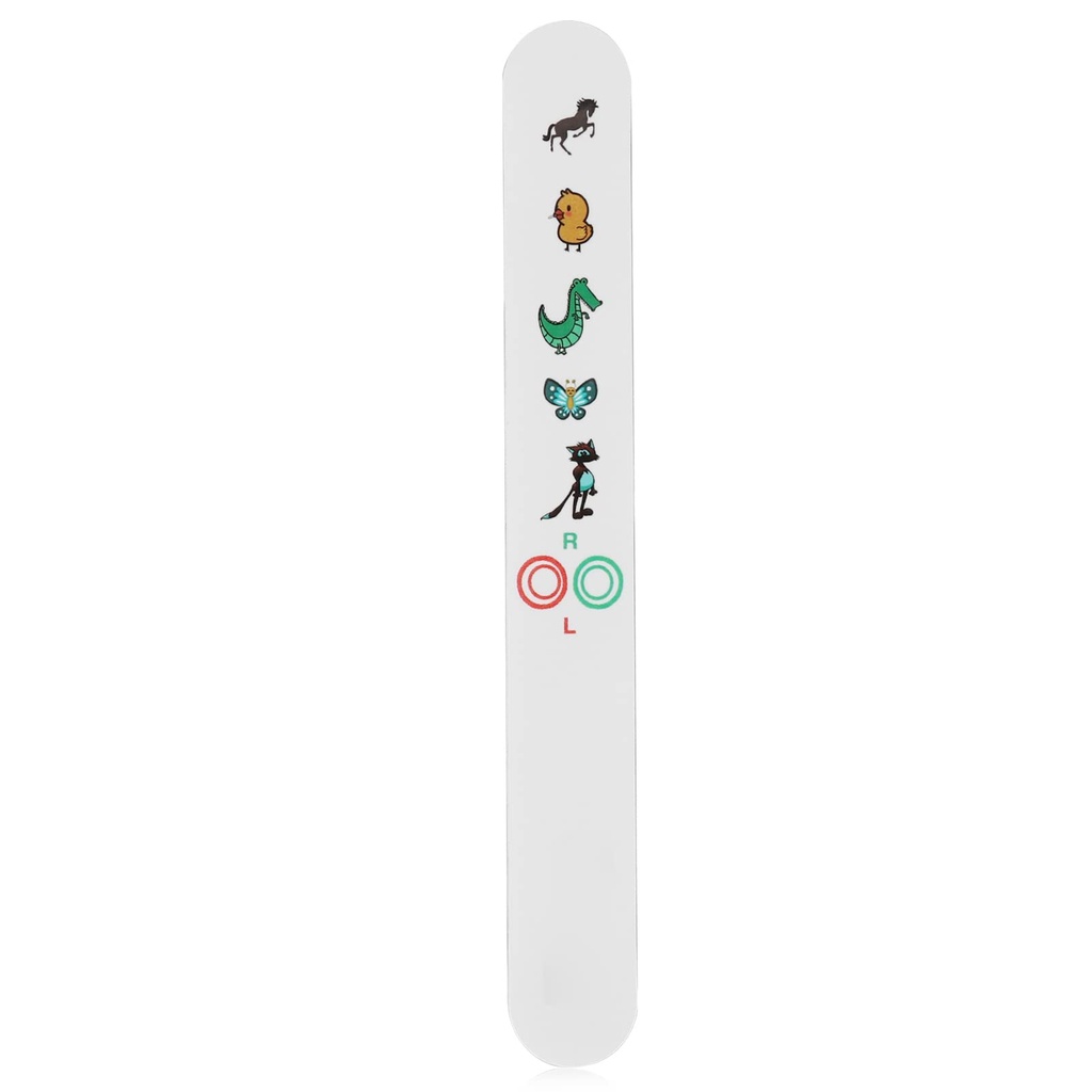Fixation Stick Vision Tester, Coating Thicken, Clear Colorful Animal Patterns, Kids Vision Optometry Test Card, 2 Sizes(#2)