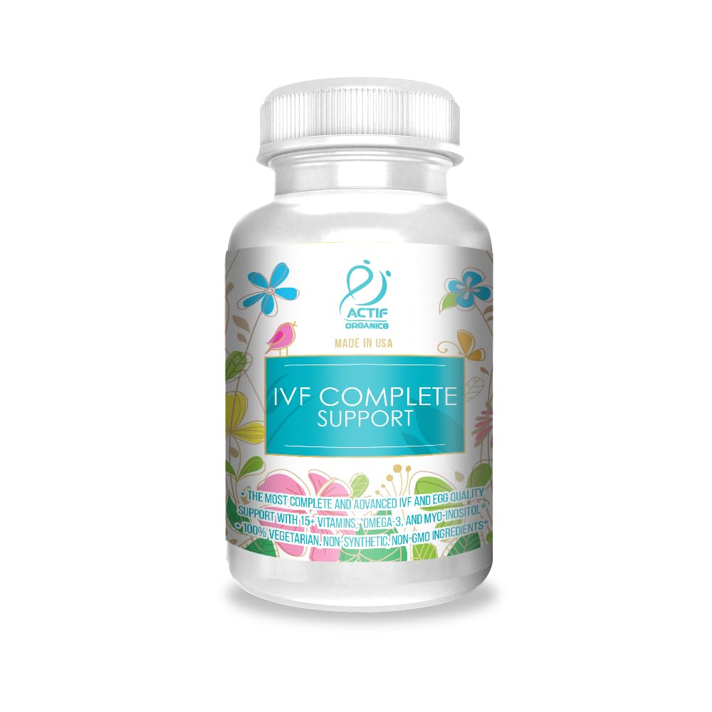 ACTIF IVF Complete Support with 15+ Advanced Factors for Egg Quality and Ovulation – Non-GMO, Fast-Acting, Made in USA, 90 Count