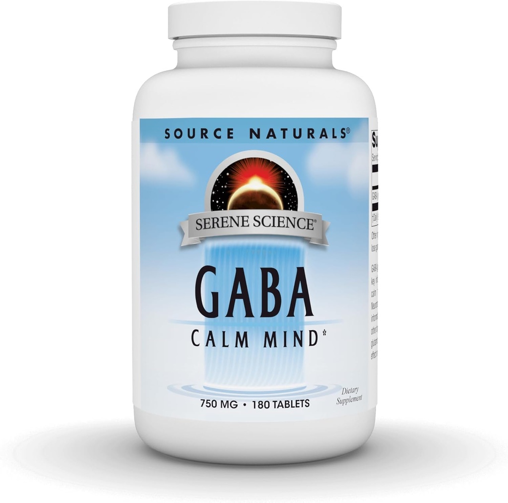 Source Naturals Serene Science GABA 750 mg Calm Mind - 180 δισκία