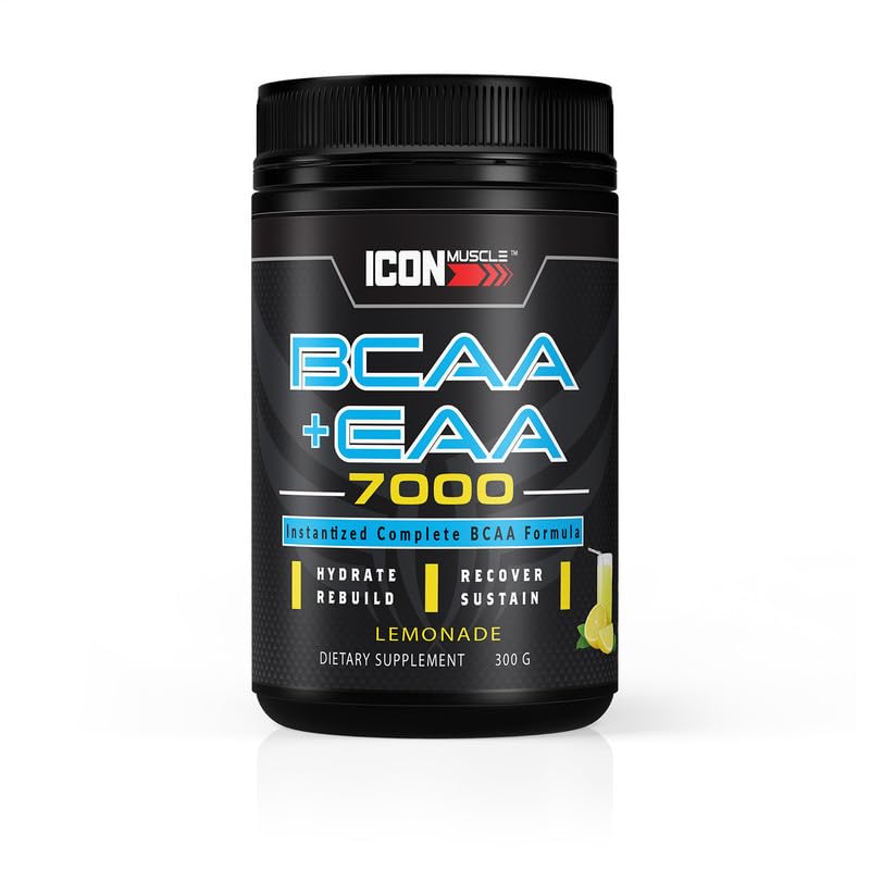 BCAA + EAA | Essential Amino Acid | Branch Chain Amino Acids | Supplement Powder | Muscle Recovery | Hydration | Post Workout | Muscle Strength | Men & Women | 30 Servings