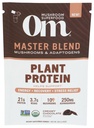 Om Mushroom Superfood, Protein Plant Based Master Blend Chocolate Single, 1.3 Ounce