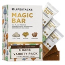 Magic Bar Functional Mushroom Energy Bars – 10g Plant-Based Protein - Vegan Protein Bars with Lion’s Mane, Cordyceps & Maitake | Adaptogen Superfood Blend | Made in USA | 8-Pack Variety Box