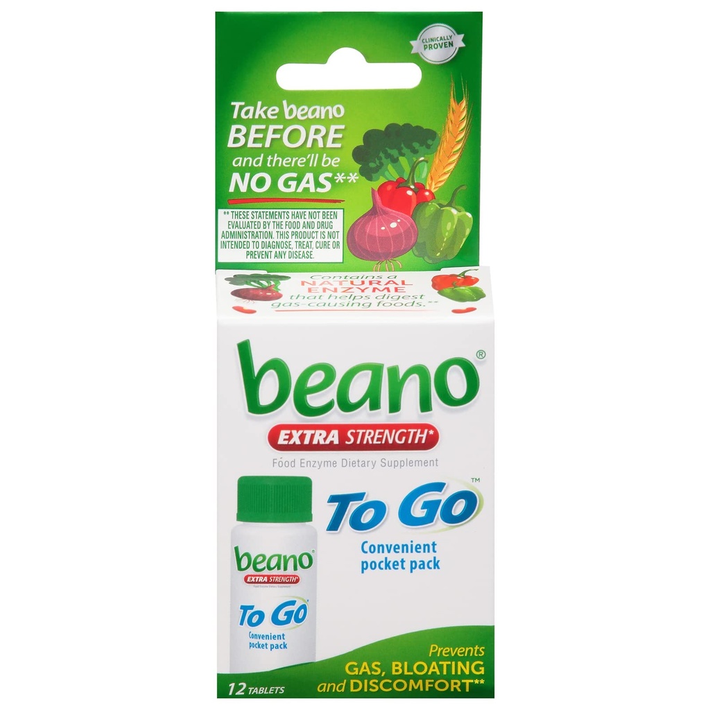 GoodSense Nighttime Cold & Flu Liquid Medicine 12 Fl Oz, Cherry Flavor + beano to Go Gas Prevention Tablets, 12 Count
