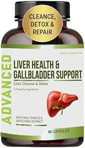 Liver Health Formula και Gallbladder Support-Liver Cleanse Detox & Repair to Support Liver Renew with Artichoke Extract, Milk Thistle, Dandelion Leaf. Συμπληρώματα ηπατικής αποτοξίνωσης για την υποστήριξη ήπατος.