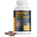 Bronson Ginkgo, Bacopa & Acetyl L-Carnitine Brain & Memory Support Complex with L-Tyrosine, Choline, CoQ10 & Phosphatidylserine Plus Key B Vitamins Non-GMO, 120 Tablets