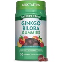 Nature's Truth Ginkgo Biloba Gummies | 50 Count | Peach Raspberry Flavor | Vegan, Non-GMO & Gluten Free Extract Supplement