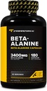 Primaforce Beta Alanine Κάψουλες 3,400mg, 180 Κάψουλες (45 μερίδες) - Ισχυρό συμπλήρωμα β-Αλανίνης