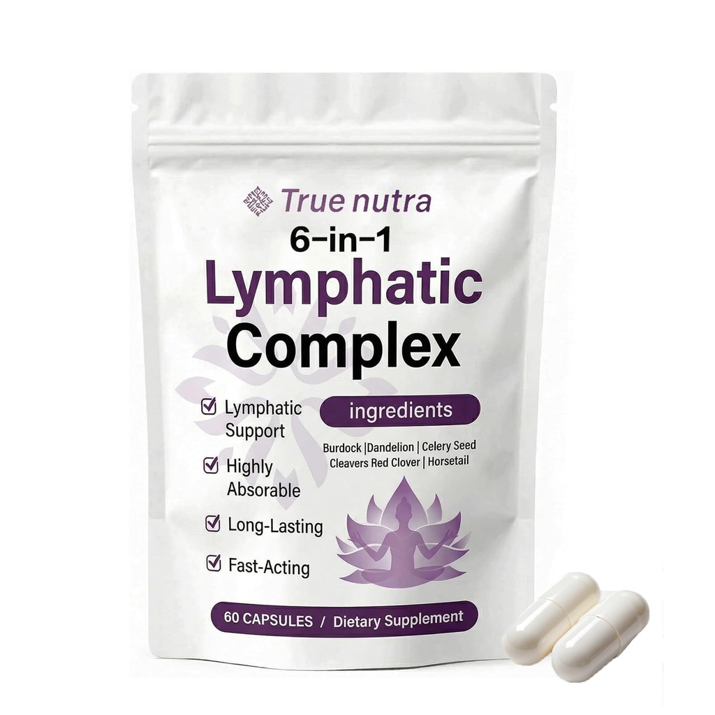 Lymphatic Complex，Lymphatic Complex，Natural Ingredients，60 Soft Capsules