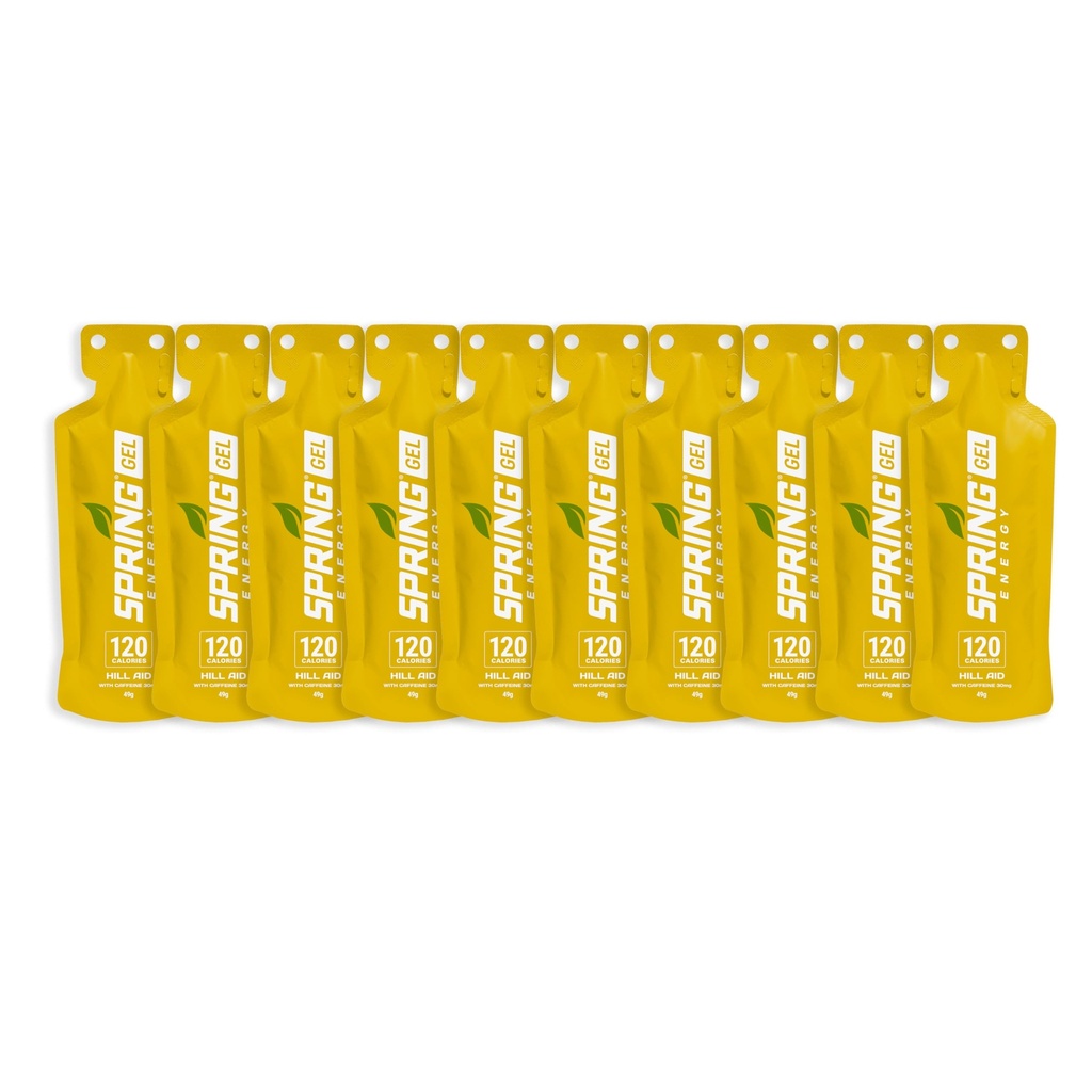SPRING Energy - Hill Aid - Mango Mint Energy Gel with 30 mg of Caffeine 120 Kcal - 20 Packs (20)