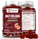 Zammex Multi Collagen Peptides Gummies (Τύπος 1, 2, 3, 5 & 10), 30 Servings, Αντιγηραντική Κολλαγόνο Gummy Συμπληρώματα για Γυναίκες & Άντρες με Βιοτίνη Βιταμίνη C, Υαλουρονικό Οξύ, Ροδάκινο Γεύση