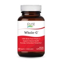 PURE ESSENCE LABS Whole-C Whole Food Vitamin C - Best Immune Support - Organic & Nature Vitamins - Immunity Booster & Dietary Supplements (30 Tablets)