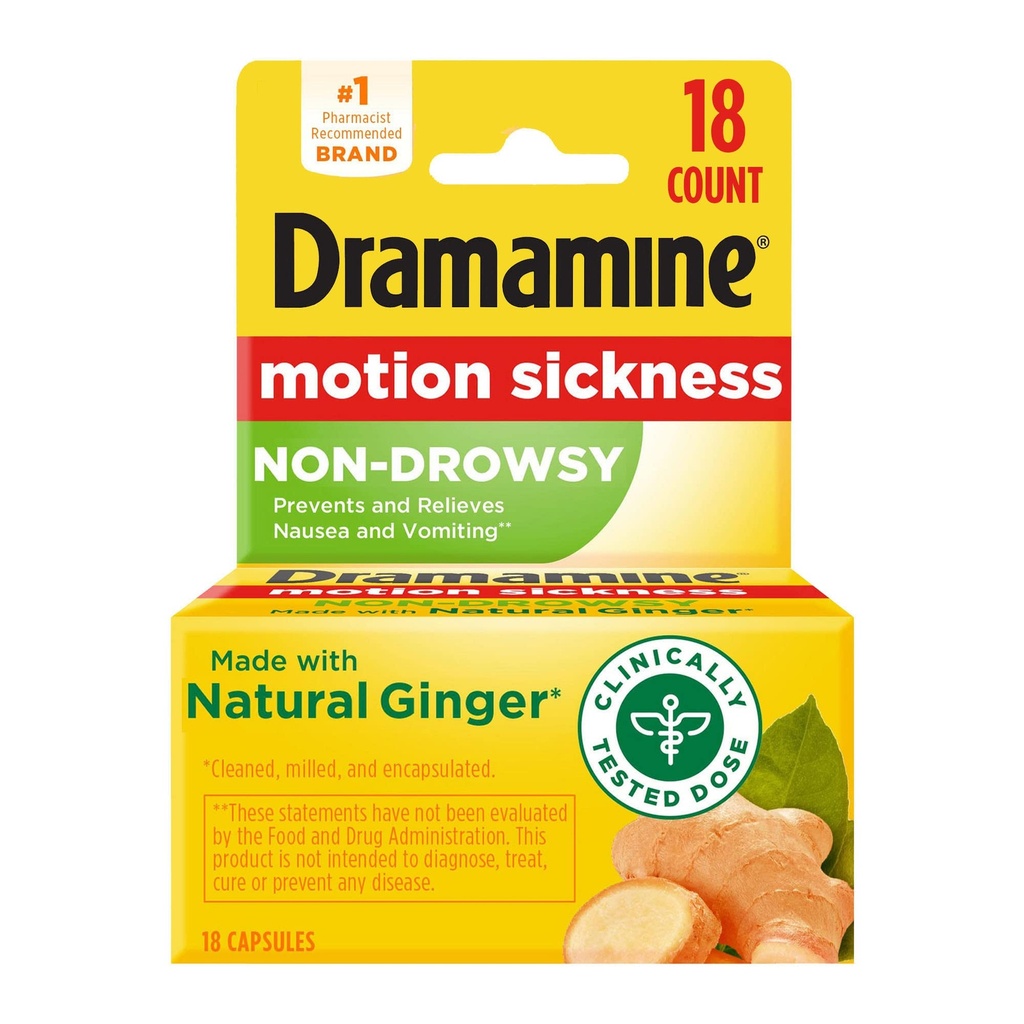 Sea-Band Anti-Nausea Wristbands and Dramamine Motion Sickness Relief Capsules, 18 Count
