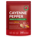 Cayenne Pepper Softgels Supplement,Supports Healthy Circulation & Daily Energy,Rich in Vitamin E D3+K2 and Extracts of Grape Seed,Hawthorn,Beetroot,Circulation&Leg Vein Wellness 240 Capsules