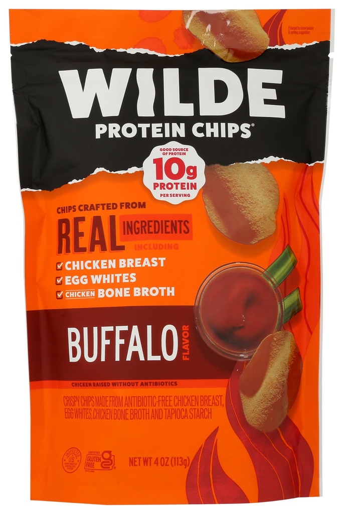 Wilde Snacks Chips Protein Buffalo 4 OZ