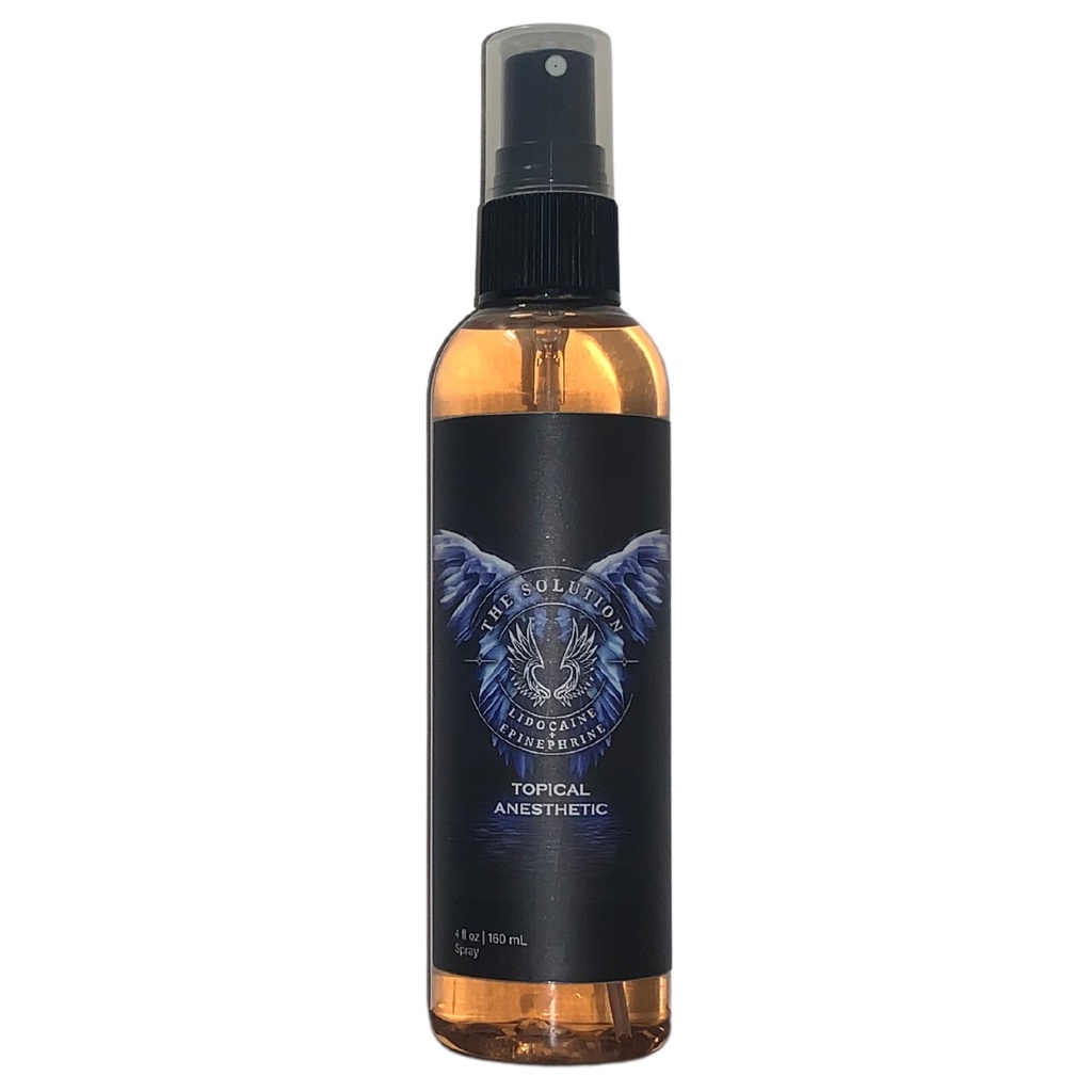 The Solution 5% Lidocaine .01% Epinephrine, Maximum Strength Topical Pain & Inflammation Numbing Spray By Scalp Tech Inc, 4 Fl Oz, 142 grams