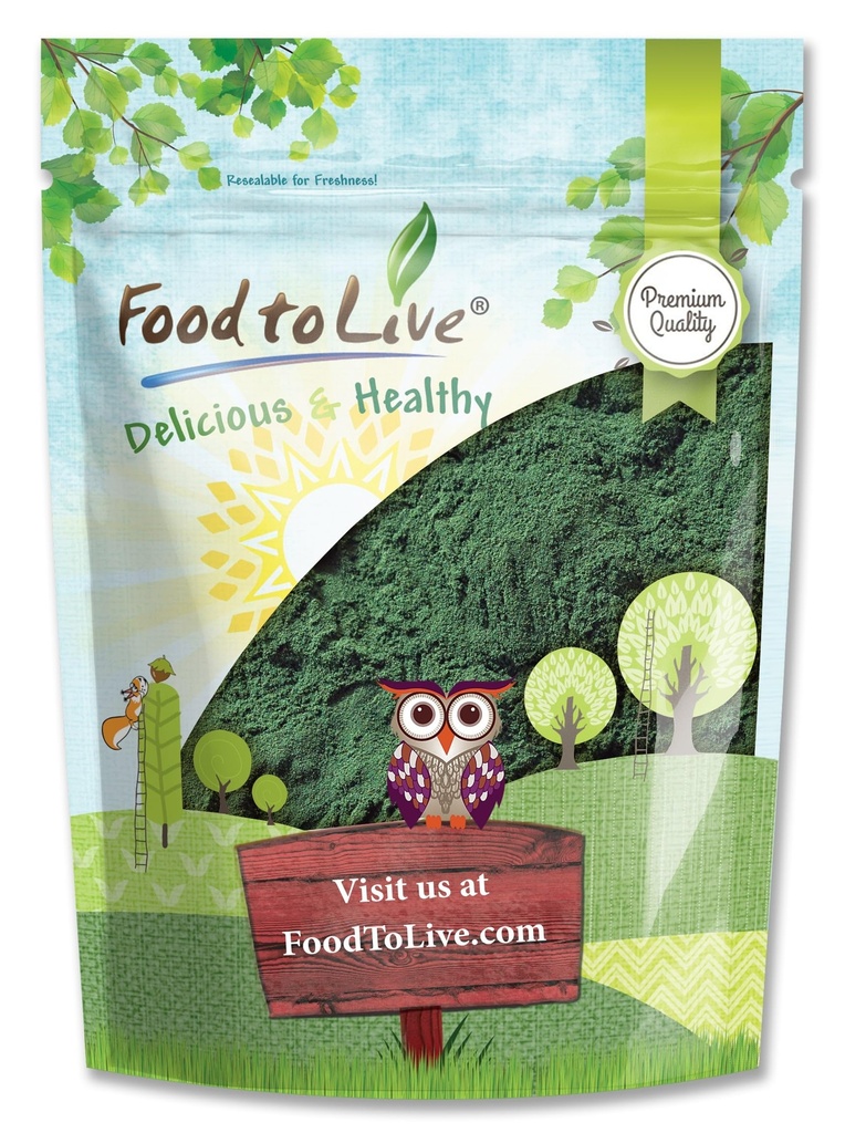 Τρόφιμα για τη ζωντανή σκόνη Chlorella, 8 ουγγιά - Kosher, Raw Green Algae, Vegan Superfood, Μαζική, Pure Vegan Πράσινη πρωτεΐνη, πλούσια σε βιταμίνες και ορυκτά, μεγάλη για ποτά, τσάι και smoothies