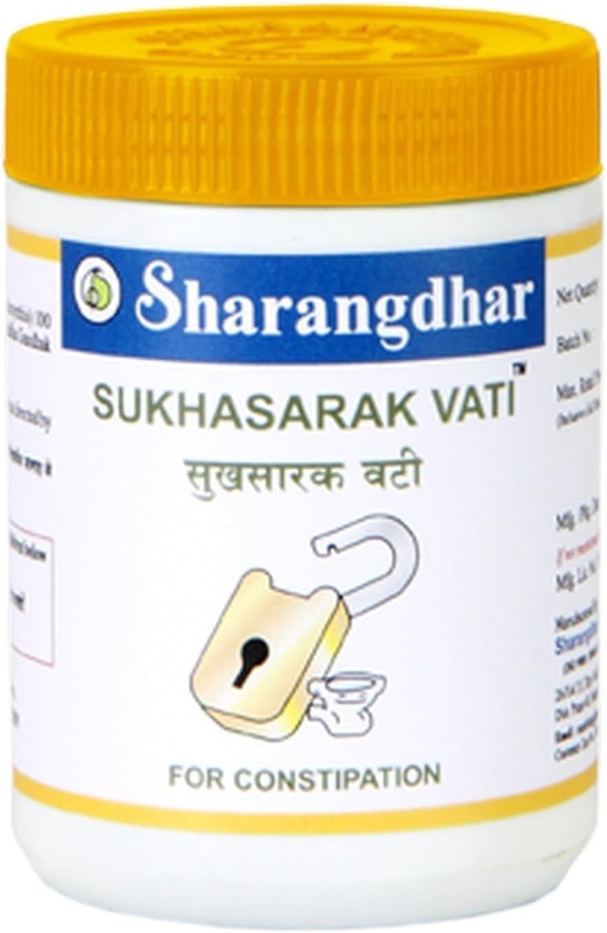 Generic Sukhasarak Vati (60 Tablets), 100% Ayurveda & Herbal - by pharmacylife, Brown