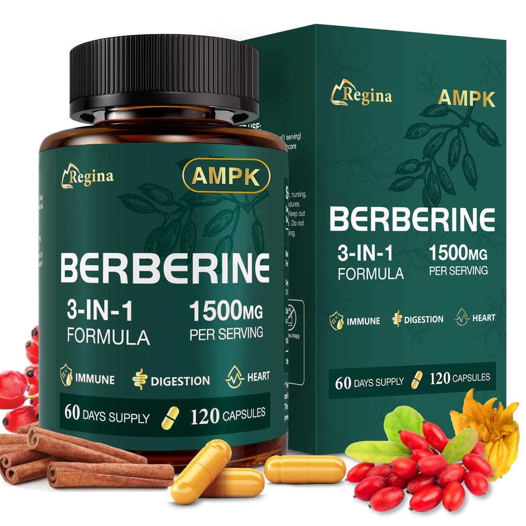 Liposomal Berberine Supplement 1500mg - Glucose Balance & Metabolic Support with Ceylon Cinnamon & Bergamot - Advanced Natural Weight Management, 120 Capsules for 60-Day Supply