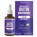 Liquid Biotin 10,000mcg Drops for Women – Organic USP Grade Dietary Supplement – High-Absorption Formula – Supports Healthy Hair, Skin & Nails – Natural Berry Flavor – 180 Servings, 2 oz