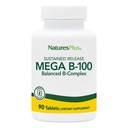 NaturesPlus Mega B-100 Complex - 90 Sustained Release Vegetarian Tablets - Energy & Brain Booster - Gluten Free - 90 Servings