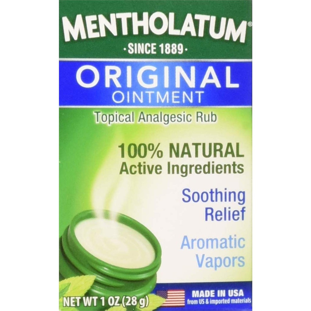 Mentholatum Original Ointment Soothing Relief Aromatic Vapors oz, No Color, 1 Ounce, (Pack of 3)