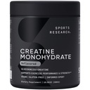 Sports Research Creatine Monohydrate - Κερδίστε Lean Μύες, Βελτιώστε την απόδοση και τη δύναμη και την υποστήριξη Ανάκτηση προπόνησης - 5 g Micronized Creatine - 10,58 oz