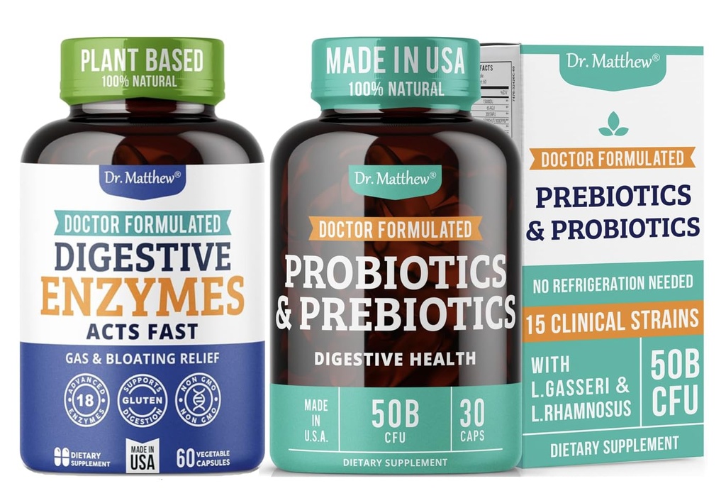 Complete Gut Support Bundle – Probiotic + Digestive Enzymes
