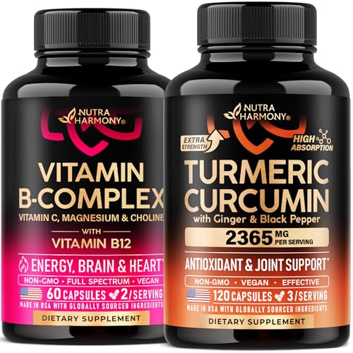 NUTRAHARMONY Vitamin B Complex & Turmeric Curcumin Capsules