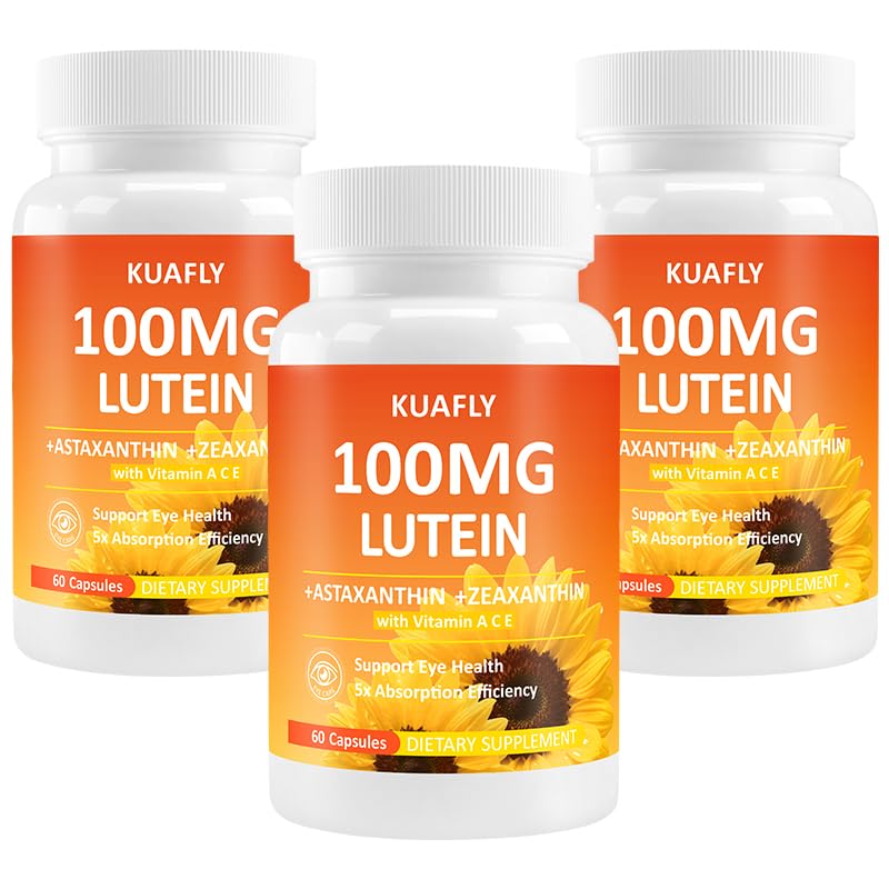 Lutein and Zeaxanthin Supplements with Astaxanthin 50MG Eye Vitamins - Premium Lutein for Eye Vision Support 180 Capsules