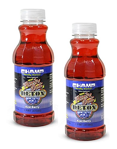 Champ Flush Out Detox Drink, Acai Berry, 1 Pint (2 Count)