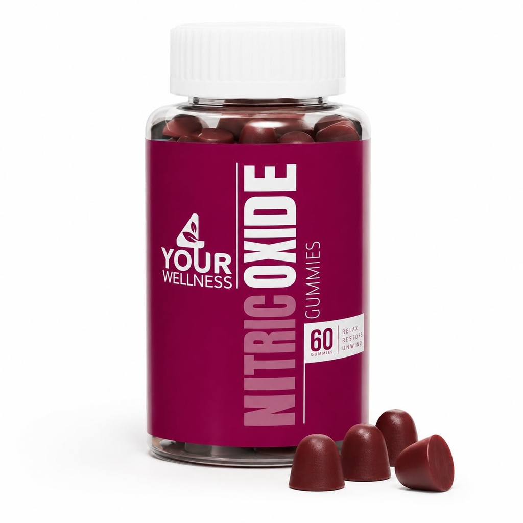 Nitric Oxide Gummies, Ενισχύοντας την παραγωγή νιτρικού οξειδίου και την πίεση του αίματος, Made with Beet Root Extract is Gluten Free, Non-GMO, and Kosher (60 Count (Pack of 1), Mixed Berry)