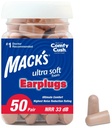 Mack's, Ultra Soft Foam Earplugs, 50 Count