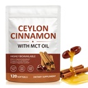 Ceylon Cinnamon Softgels with MCT Oil – 120 Softgels – Cinnamon Supplement – Non-GMO, Gluten Free – Gentle Daily Wellness Support 1Pack