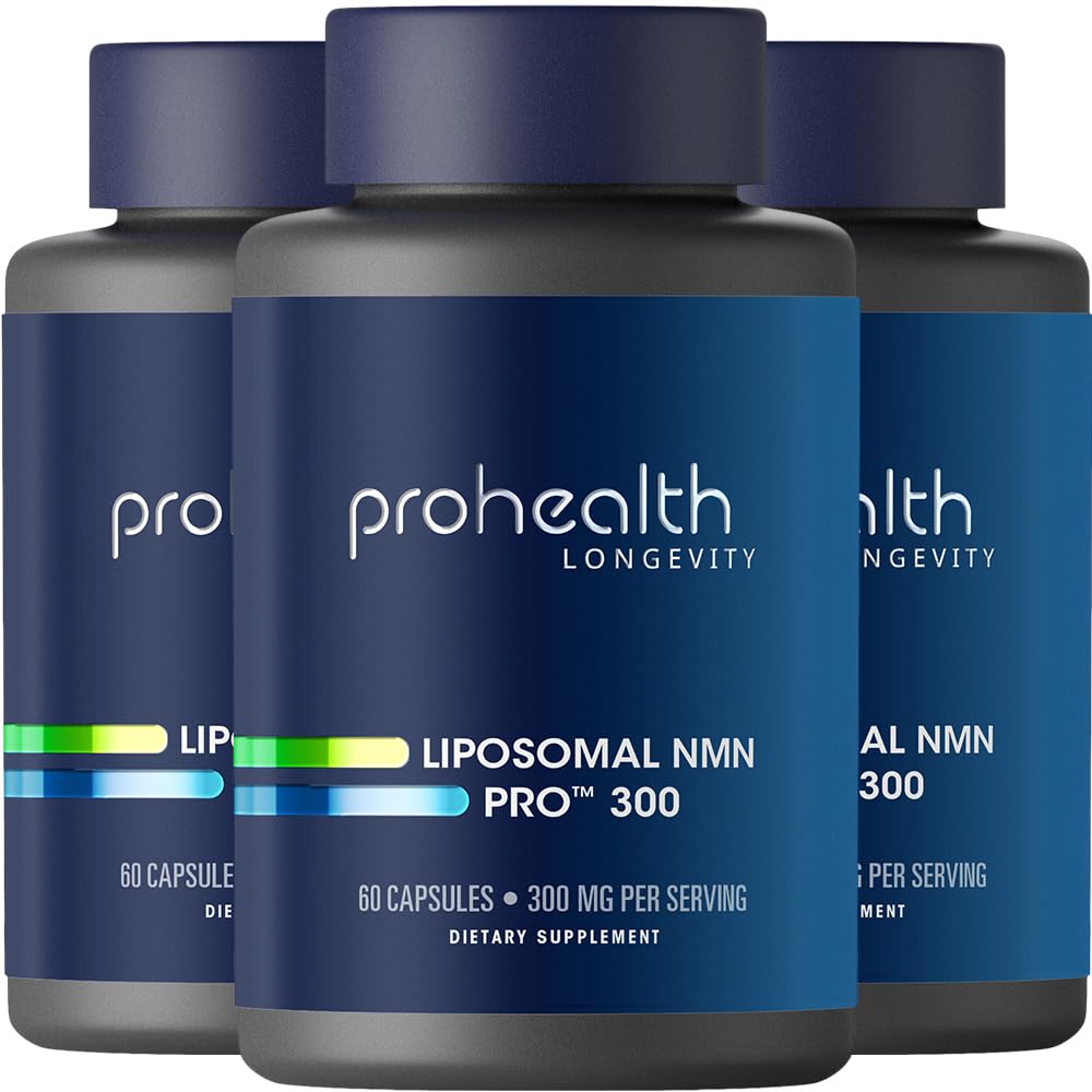 ProHealth Liposomal NMN Pro 300 (60 Capsules, 3 Pack) Clinically Studied Uthever® NMN. NAD+ Precursor for Cellular Energy, Mitochondrial Support & Healthy Aging. USA Manufactured, Triple Lab-Tested